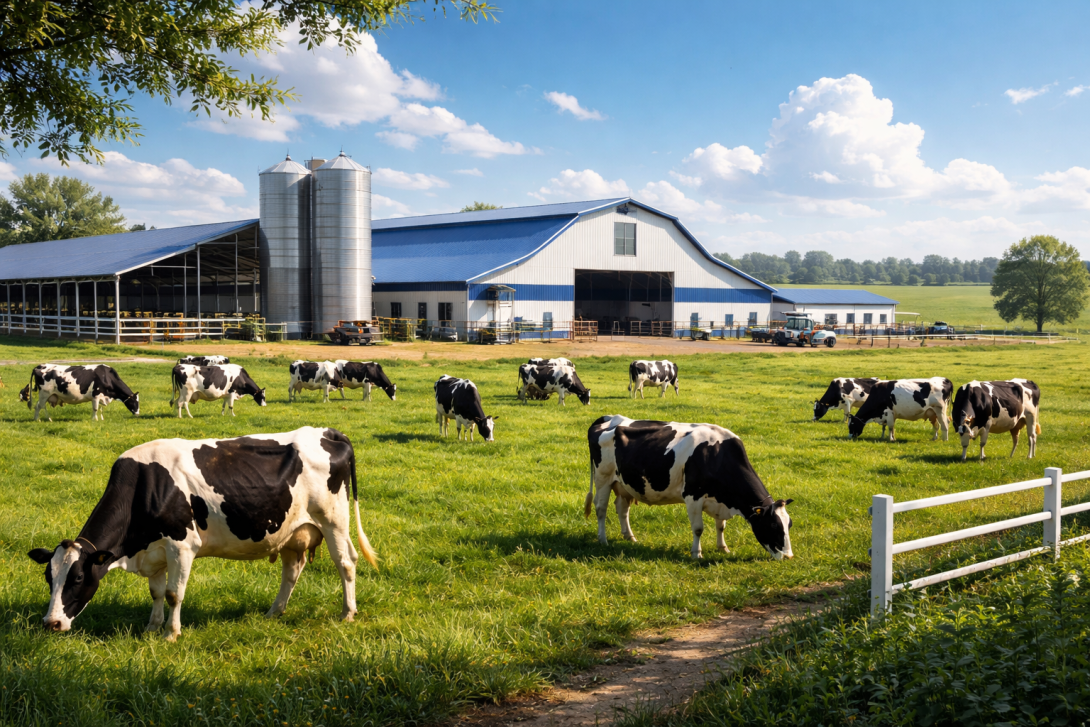 Строительство молочной фермы